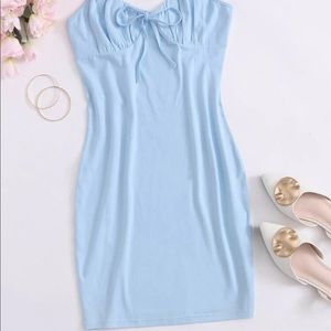 Light blue mini shein bodycon dress